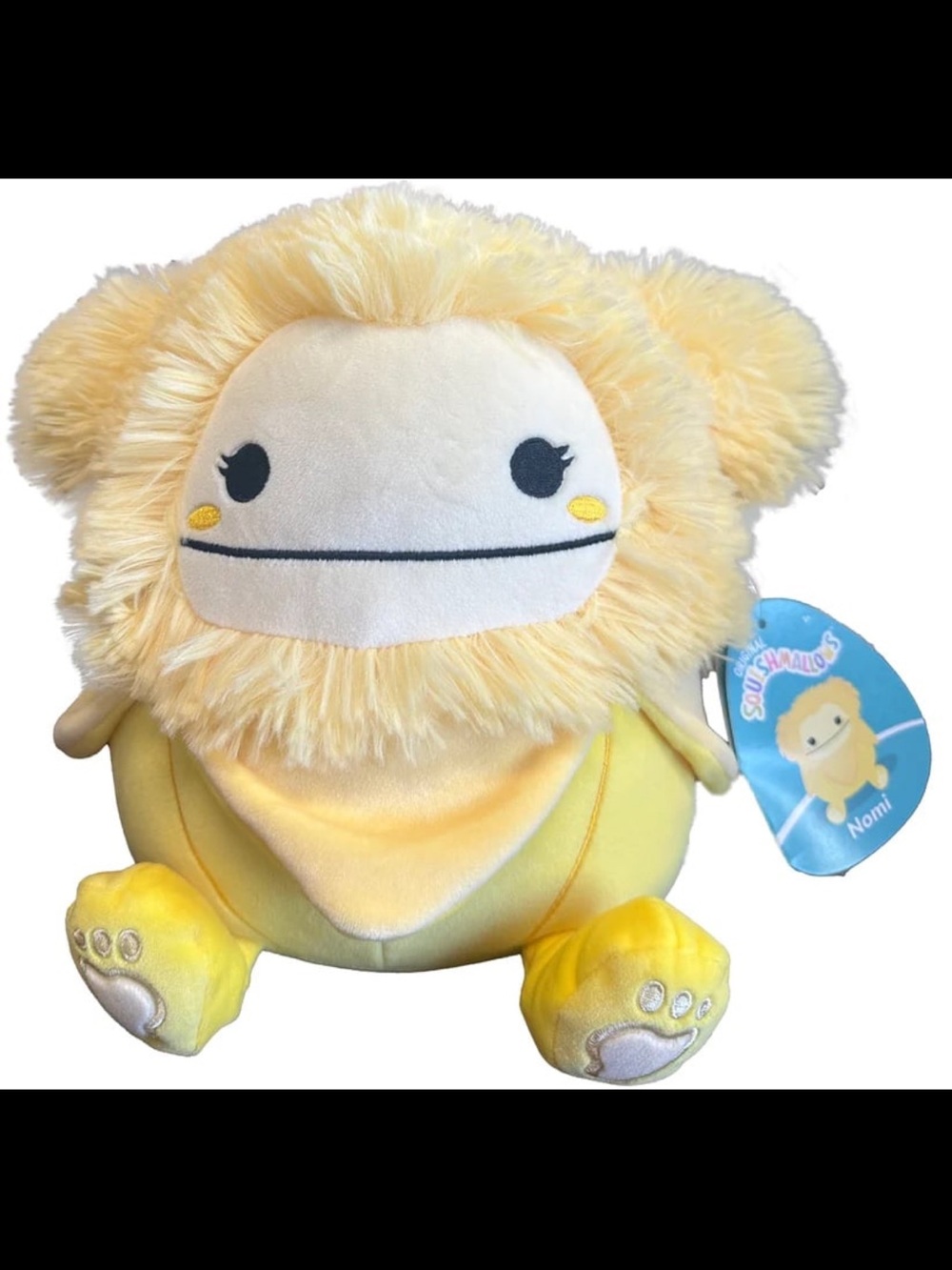 Squishmallows Nomi Plush Toy - Yellow Soft Stuffed Animal 5” NOMI Bigfoot